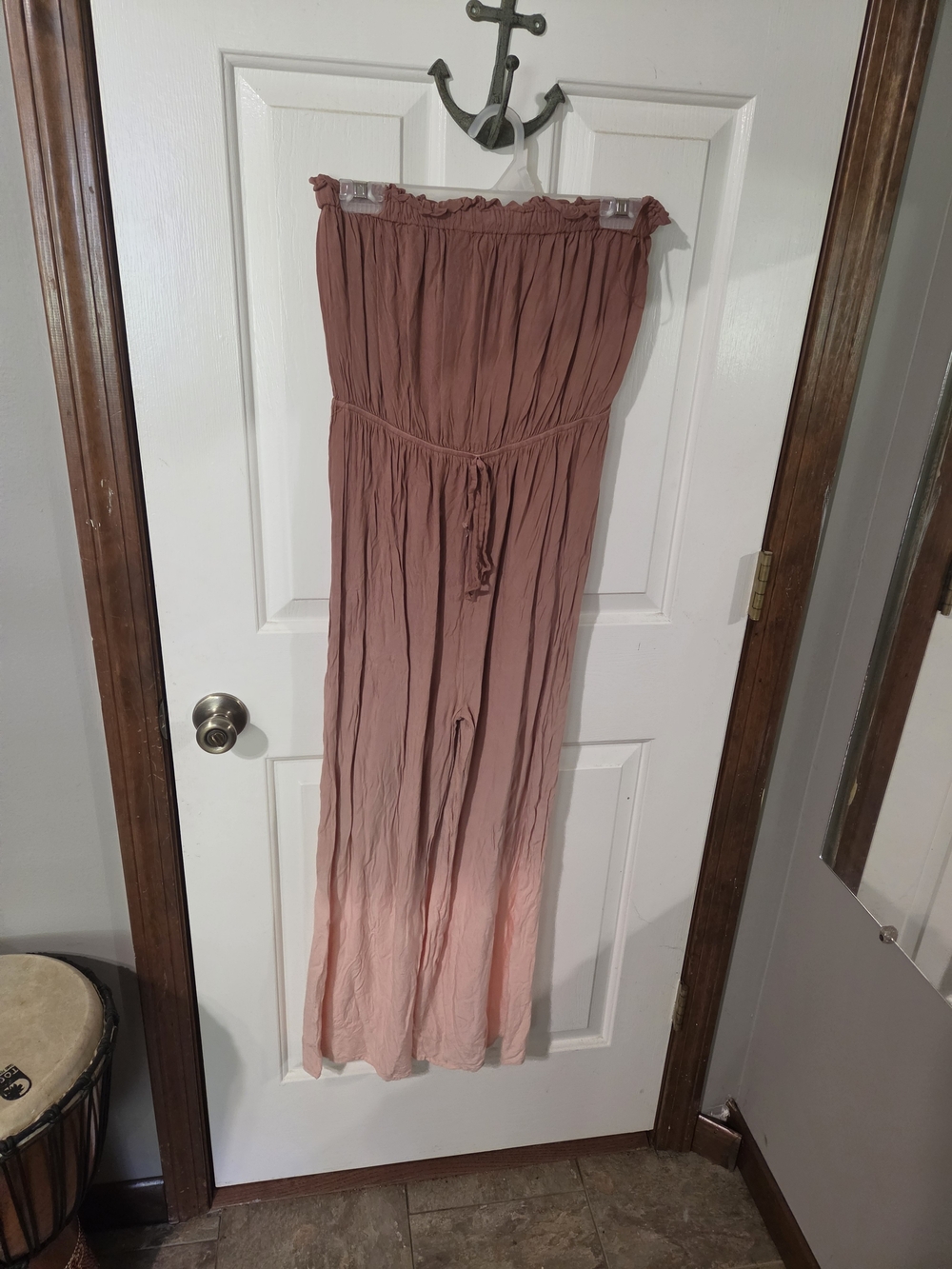 Strapless Ombre Mauve-to-Blush Jumpsuit